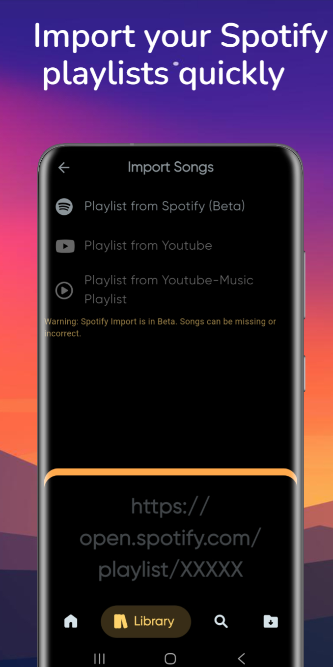 Import your Spotify playlists